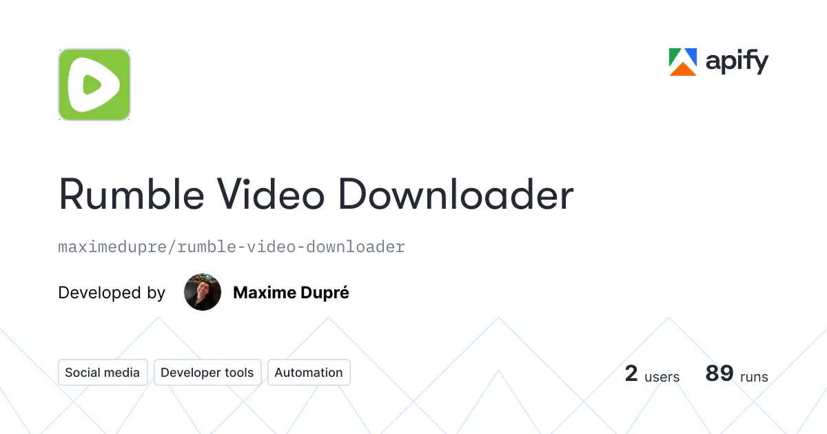 Rumble Video Downloader product image