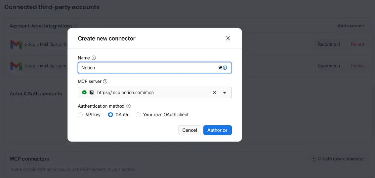 Apify MCP connector image number 31