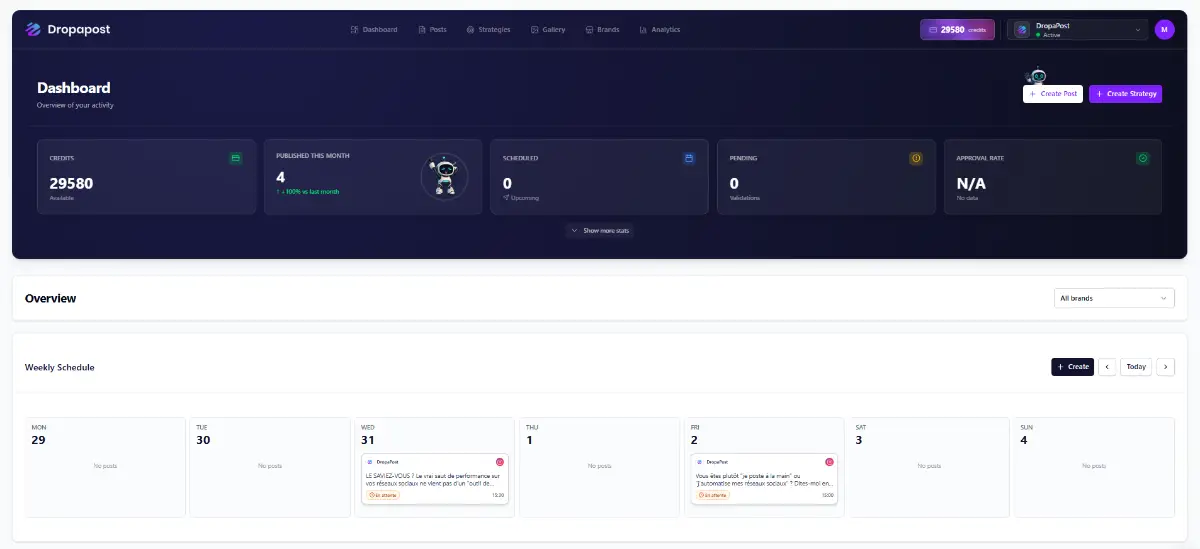 Dropapost - AI Social Media Manager image number 11