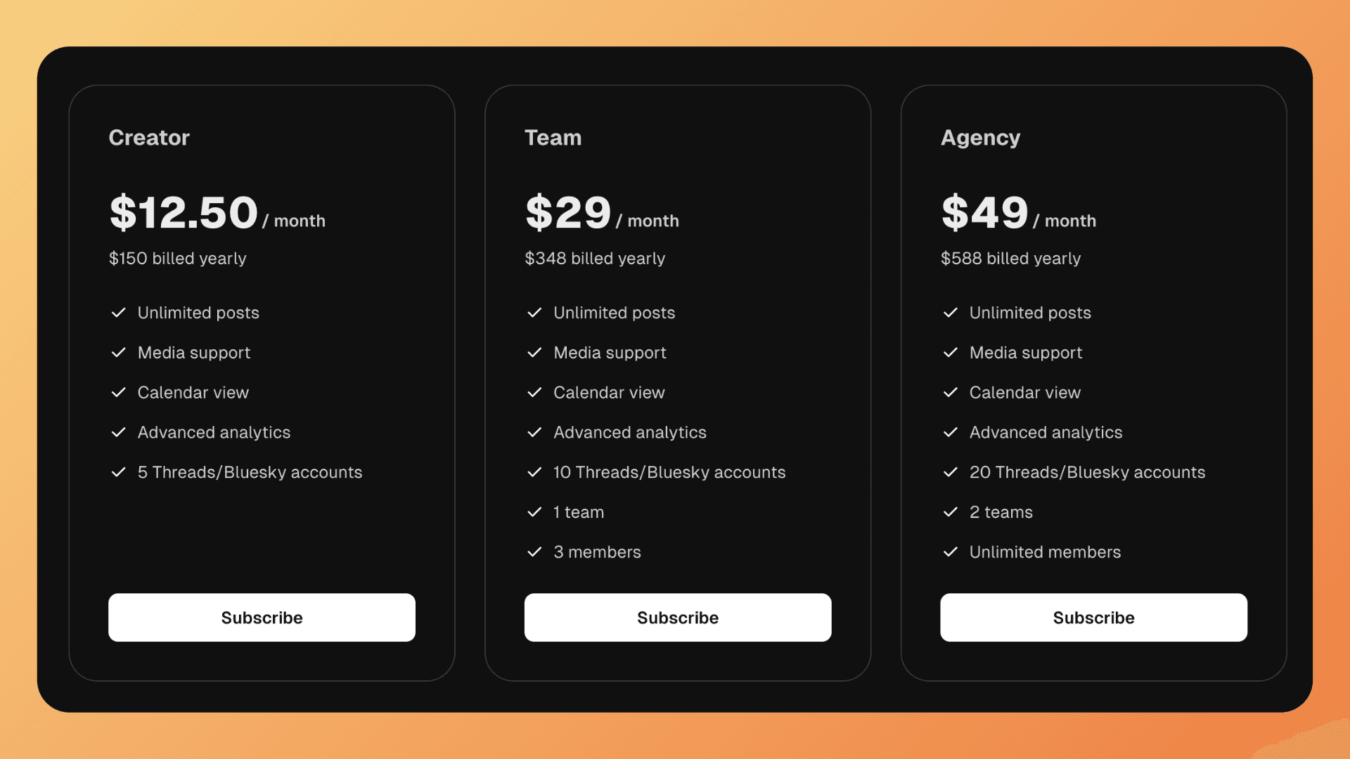 BlackTwist's pricing