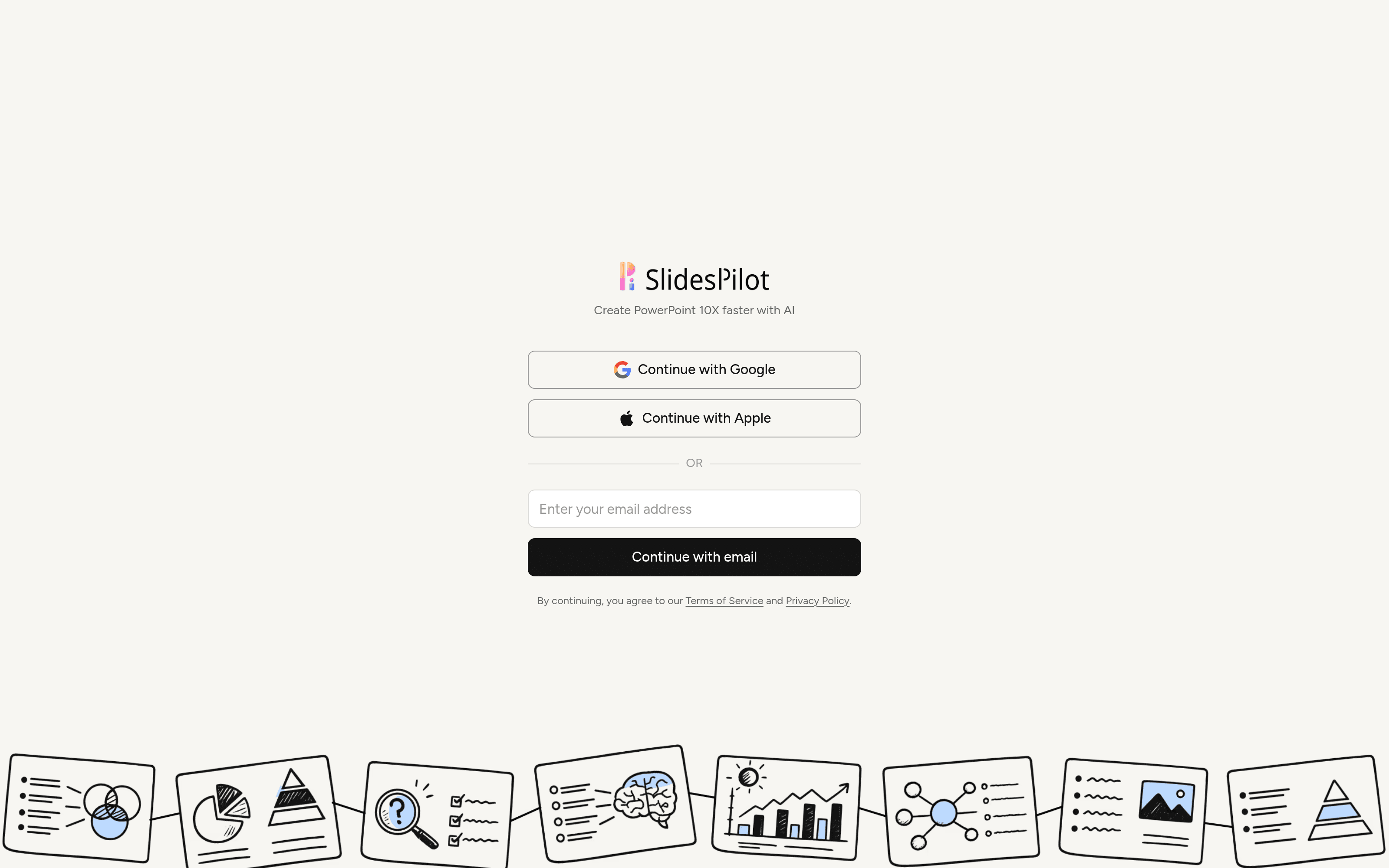 Visiting the pricing page while logged out: a sign-in screen, not a price list.